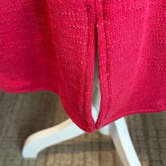 David Meister sheath dress cap sleeve gold hardware belt pockets size 10 - Picture 6 of 9